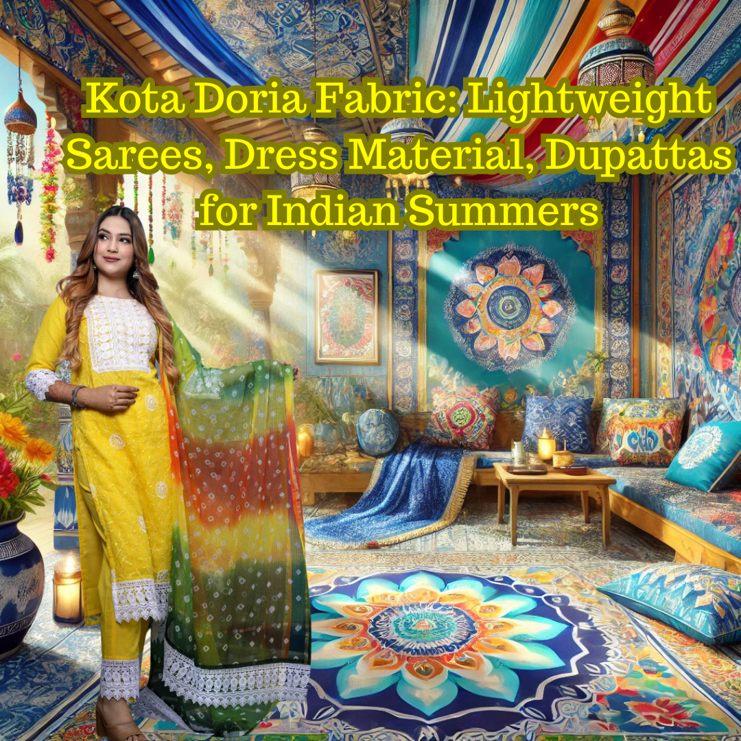 Kota Doria Fabric: Lightweight Sarees, Dress Materials &amp; Dupattas for Indian Summers