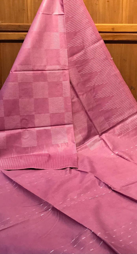 Bhagalpuri Silk Saree Silver Thread Woven - Pink Color