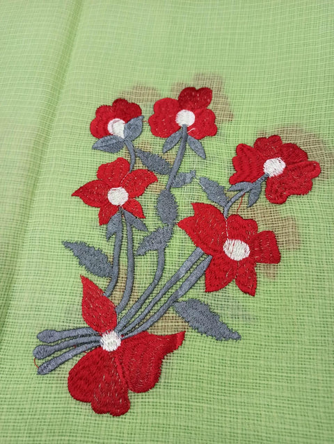 Pure Cotton Kota Doria Embroidered Sarees - Trend In Need